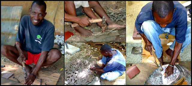 The making of Haitian Steel Drum Metal Art from recycled steel drums - Haiti Metal Art - www.haitimetalart.com 